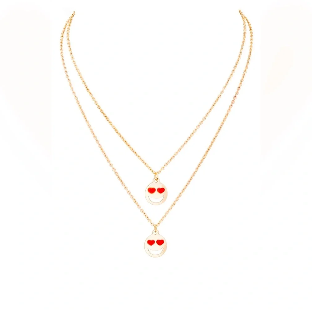 Gold Emoji’s Heart Eyes Statement Necklace